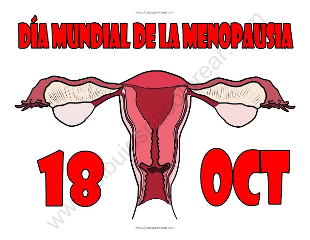 Día Mundial de la Menopausia dibujo a color y para colorear